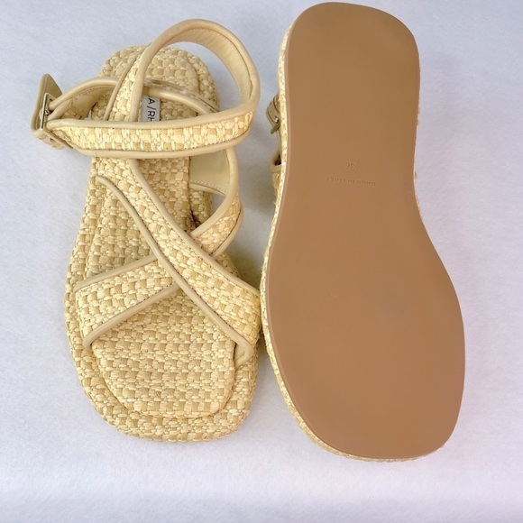BRAND NEW GIA BORGHINI  x RHW Rosie Ankle Strap Sandal - Natural Raffia … - Picture 6 of 10